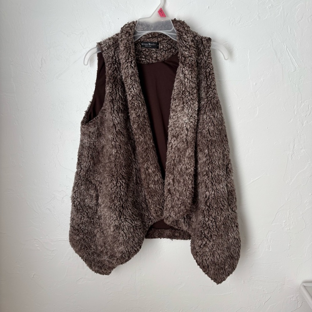 Women's Brown Faux Fur Vest